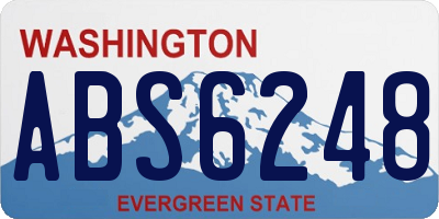 WA license plate ABS6248