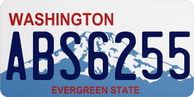 WA license plate ABS6255