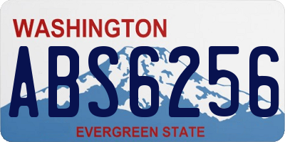 WA license plate ABS6256