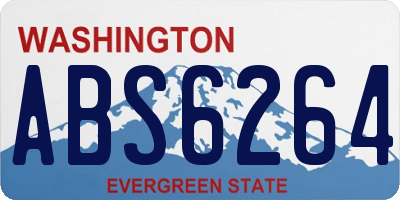 WA license plate ABS6264
