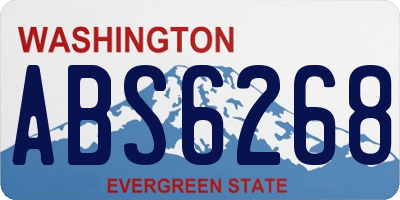 WA license plate ABS6268