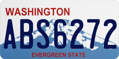 WA license plate ABS6272