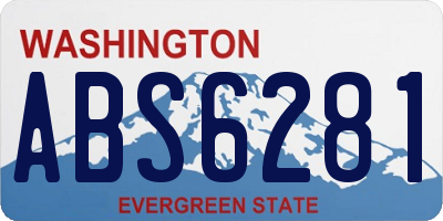 WA license plate ABS6281