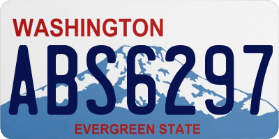 WA license plate ABS6297