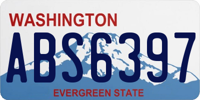 WA license plate ABS6397