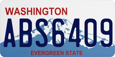 WA license plate ABS6409