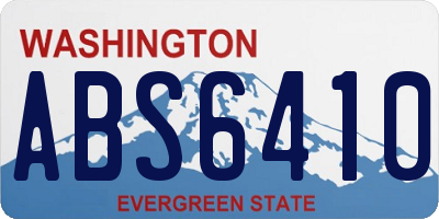 WA license plate ABS6410