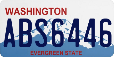 WA license plate ABS6446