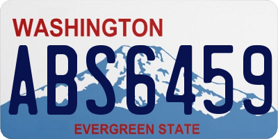 WA license plate ABS6459