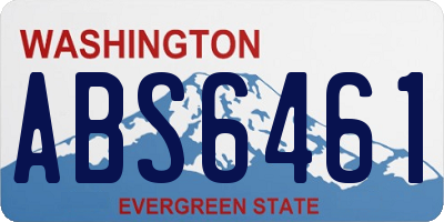 WA license plate ABS6461