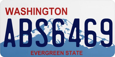 WA license plate ABS6469