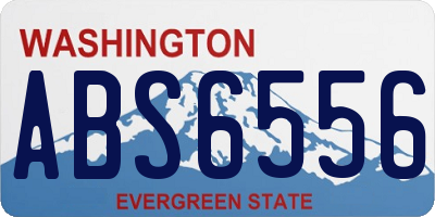 WA license plate ABS6556