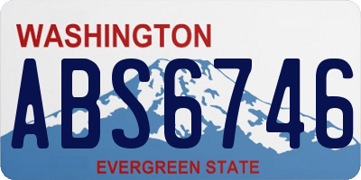 WA license plate ABS6746