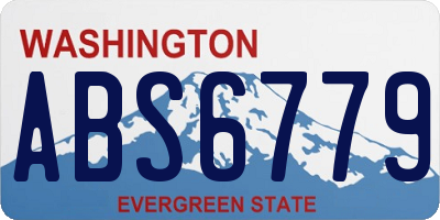 WA license plate ABS6779