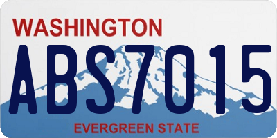 WA license plate ABS7015