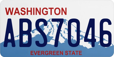WA license plate ABS7046