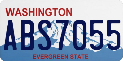 WA license plate ABS7055