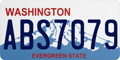 WA license plate ABS7079