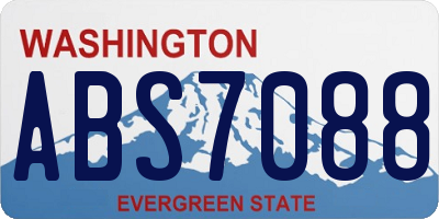 WA license plate ABS7088