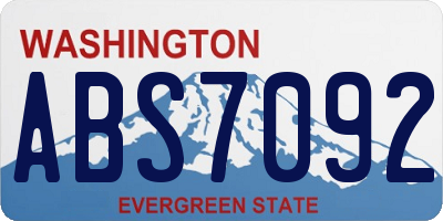 WA license plate ABS7092