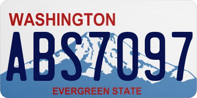 WA license plate ABS7097