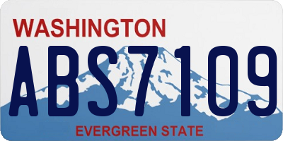WA license plate ABS7109