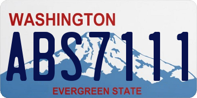 WA license plate ABS7111