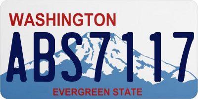 WA license plate ABS7117