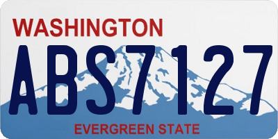 WA license plate ABS7127