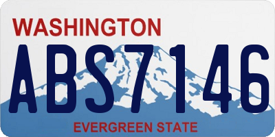 WA license plate ABS7146