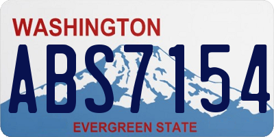 WA license plate ABS7154
