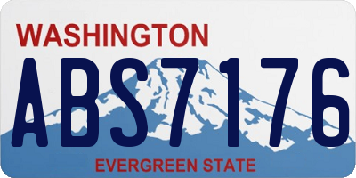 WA license plate ABS7176