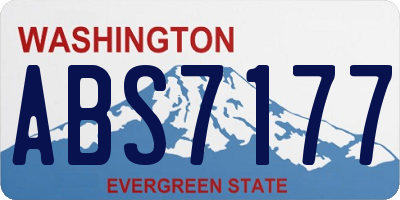 WA license plate ABS7177