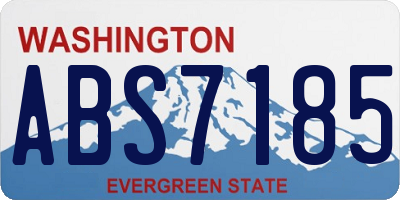 WA license plate ABS7185
