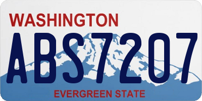 WA license plate ABS7207