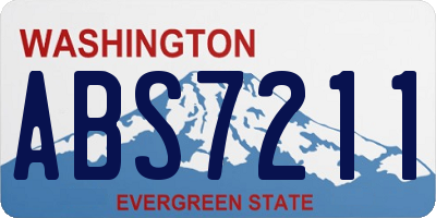 WA license plate ABS7211