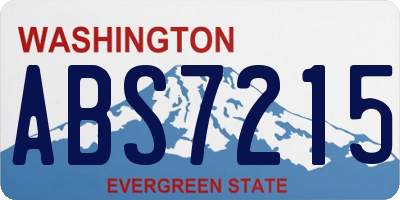WA license plate ABS7215