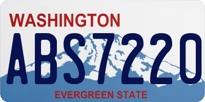 WA license plate ABS7220