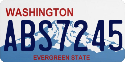WA license plate ABS7245