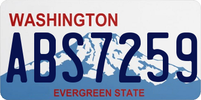 WA license plate ABS7259