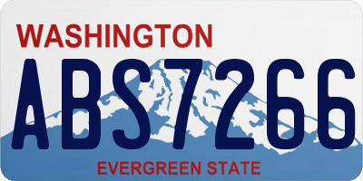 WA license plate ABS7266