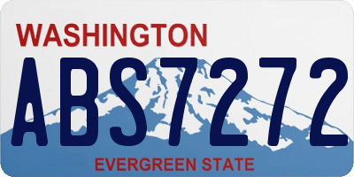 WA license plate ABS7272