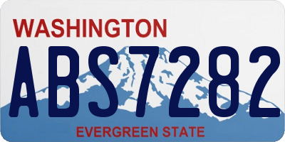 WA license plate ABS7282