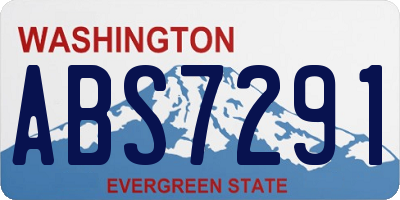 WA license plate ABS7291