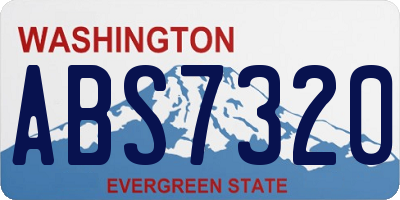 WA license plate ABS7320