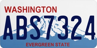 WA license plate ABS7324