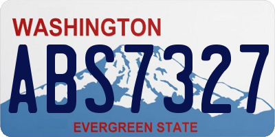 WA license plate ABS7327