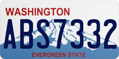 WA license plate ABS7332