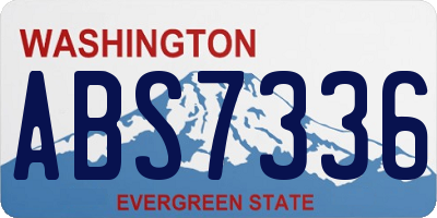 WA license plate ABS7336