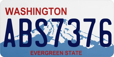 WA license plate ABS7376